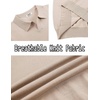 image:imageCOOFANDY Mens V Neck Short Sleeve Stretch Knit Polo ShirtKhaki