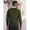 image:imageCOOFANDY Mens V Neck Sweater Lightweight Knitted Pullover SweatersArmy Green