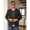 image:imageCOOFANDY Mens V Neck Sweater Lightweight Knitted Pullover SweatersArmy Green