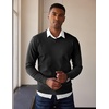 image:imageCOOFANDY Mens V Neck Sweater Lightweight Knitted Pullover SweatersBlack