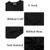 image:imageCOOFANDY Mens V Neck Sweater Lightweight Knitted Pullover SweatersBlack