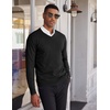 image:imageCOOFANDY Mens V Neck Sweater Lightweight Knitted Pullover SweatersBlack