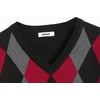image:imageCOOFANDY Mens V Neck Sweater Lightweight Knitted Pullover SweatersBlackdiamond Pattern