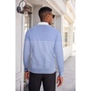 image:imageCOOFANDY Mens V Neck Sweater Lightweight Knitted Pullover SweatersBluestriped