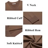 image:imageCOOFANDY Mens V Neck Sweater Lightweight Knitted Pullover SweatersBrown