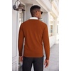 image:imageCOOFANDY Mens V Neck Sweater Lightweight Knitted Pullover SweatersCaramel
