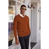 image:imageCOOFANDY Mens V Neck Sweater Lightweight Knitted Pullover SweatersCaramel