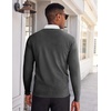 image:imageCOOFANDY Mens V Neck Sweater Lightweight Knitted Pullover SweatersDark Grey