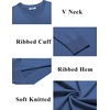 image:imageCOOFANDY Mens V Neck Sweater Lightweight Knitted Pullover SweatersDenim Blue