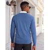 image:imageCOOFANDY Mens V Neck Sweater Lightweight Knitted Pullover SweatersDenim Blue