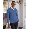 image:imageCOOFANDY Mens V Neck Sweater Lightweight Knitted Pullover SweatersDenim Blue