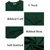 image:imageCOOFANDY Mens V Neck Sweater Lightweight Knitted Pullover SweatersGreen