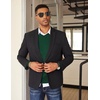 image:imageCOOFANDY Mens V Neck Sweater Lightweight Knitted Pullover SweatersGreen