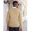 image:imageCOOFANDY Mens V Neck Sweater Lightweight Knitted Pullover SweatersKhaki