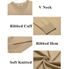 image:imageCOOFANDY Mens V Neck Sweater Lightweight Knitted Pullover SweatersKhaki