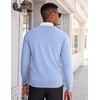image:imageCOOFANDY Mens V Neck Sweater Lightweight Knitted Pullover SweatersLight Blue