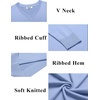 image:imageCOOFANDY Mens V Neck Sweater Lightweight Knitted Pullover SweatersLight Blue