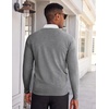 image:imageCOOFANDY Mens V Neck Sweater Lightweight Knitted Pullover SweatersLight Grey