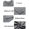 image:imageCOOFANDY Mens V Neck Sweater Lightweight Knitted Pullover SweatersLight Grey