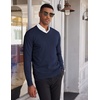 image:imageCOOFANDY Mens V Neck Sweater Lightweight Knitted Pullover SweatersNavy Blue