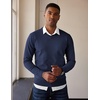 image:imageCOOFANDY Mens V Neck Sweater Lightweight Knitted Pullover SweatersNavy Blue