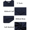 image:imageCOOFANDY Mens V Neck Sweater Lightweight Knitted Pullover SweatersNavy Blue