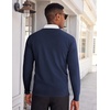 image:imageCOOFANDY Mens V Neck Sweater Lightweight Knitted Pullover SweatersNavy Blue