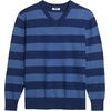 image:imageCOOFANDY Mens V Neck Sweater Lightweight Knitted Pullover SweatersNavystriped