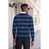 image:imageCOOFANDY Mens V Neck Sweater Lightweight Knitted Pullover SweatersNavystriped