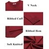 image:imageCOOFANDY Mens V Neck Sweater Lightweight Knitted Pullover SweatersRed