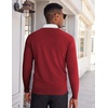 image:imageCOOFANDY Mens V Neck Sweater Lightweight Knitted Pullover SweatersRed