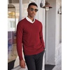 image:imageCOOFANDY Mens V Neck Sweater Lightweight Knitted Pullover SweatersRed