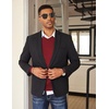image:imageCOOFANDY Mens V Neck Sweater Lightweight Knitted Pullover SweatersRed