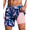 Blue Pink Flamingo