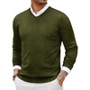 image:imageCOOFANDY Men Casual V Neck Sweater Ribbed Knit Slim Fit Long Sleeve Pullover TopPat19