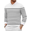 image:imageCOOFANDY Men Casual V Neck Sweater Ribbed Knit Slim Fit Long Sleeve Pullover TopWhiteblack