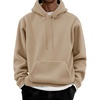 image:imageCOOFANDY Men Cotton Fleece Hooded Sweatshirt Casual Long Sleeve Hoodies Pullover Fashion Drawstring Hoodie with Kanga PocketKhaki