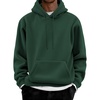image:imageCOOFANDY Men Cotton Fleece Hooded Sweatshirt Casual Long Sleeve Hoodies Pullover Fashion Drawstring Hoodie with Kanga PocketLake Green