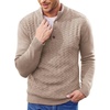 image:imageCOOFANDY Men Mock Neck Button Sweater Casual Knitted Sweaters Fashion Henley SweaterKhaki
