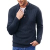 image:imageCOOFANDY Men Mock Neck Button Sweater Casual Knitted Sweaters Fashion Henley SweaterNavy Blue