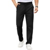 image:imageCOOFANDY Mens Casual Chino Pants Elastic Waist Lightweight Trousers ClassicFit Business Dress Pants with PocketsBlack