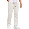 image:imageCOOFANDY Mens Casual Chino Pants Relaxed Fit Drawstring Elastic Waist Lightweight Pant Twill Pleated TrousersBeige