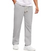 image:imageCOOFANDY Mens Casual Chino Pants Relaxed Fit Drawstring Elastic Waist Lightweight Pant Twill Pleated TrousersGray