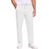 image:imageCOOFANDY Mens Casual Cotton Pants Regular Fit Elastic Waist Drawstring Twill Pants Straight Leg Chino PantsWhite