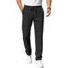 image:imageCOOFANDY Mens Casual Pants Elastic Waist Chino Pants Lightweight Drawstring Pants with PocketsAblack