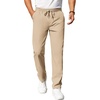 image:imageCOOFANDY Mens Casual Pants Elastic Waist Chino Pants Lightweight Drawstring Pants with PocketsAkhaki