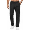 image:imageCOOFANDY Mens Casual Pants Elastic Waist Flat Front Dress Slacks Regular Fit Stretch Golf Pants Work Office TrousersBlack