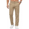 image:imageCOOFANDY Mens Casual Pants Elastic Waist Flat Front Dress Slacks Regular Fit Stretch Golf Pants Work Office TrousersKhaki