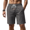 image:imageCOOFANDY Mens Casual Shorts 9 Summer Beach Shorts Drawstring Elastic Waist Shorts with PocketsDark Gray