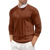 image:imageCOOFANDY Mens Crew Neck Sweater Long Sleeve Ribbed Knit Dress Sweaters Casual Slim Fit PulloverCaramel